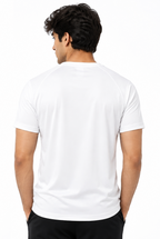 Men's White Regular Fit T-Shirt by AROSHYA