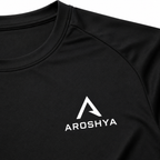 Men's Black Regular Fit T-Shirt by AROSHYA