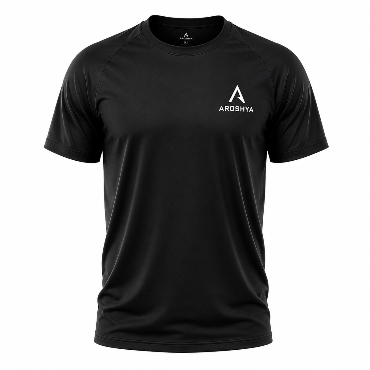 Men's Black Regular Fit T-Shirt by AROSHYA