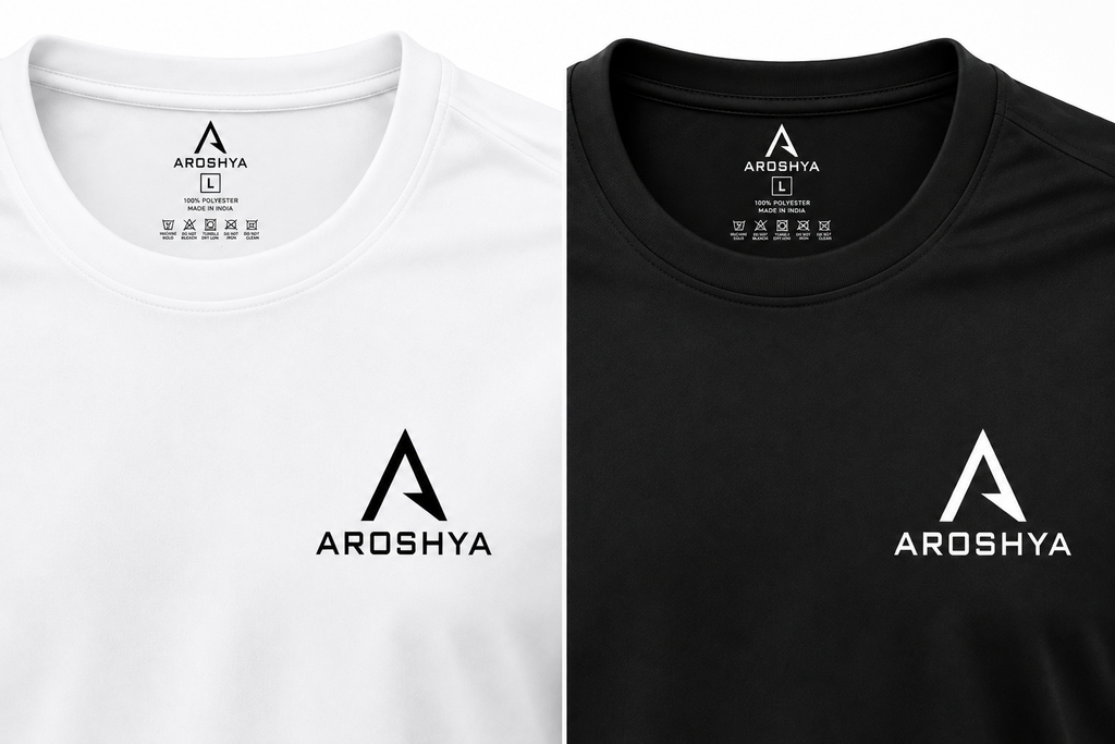 Men's Black & White T-Shirt Combo by AROSHYA