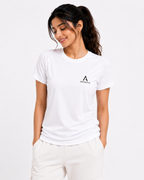 Women's White Regular Fit T-Shirt by AROSHYA