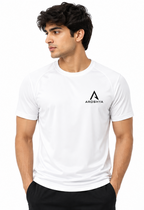 Men's White Regular Fit T-Shirt by AROSHYA