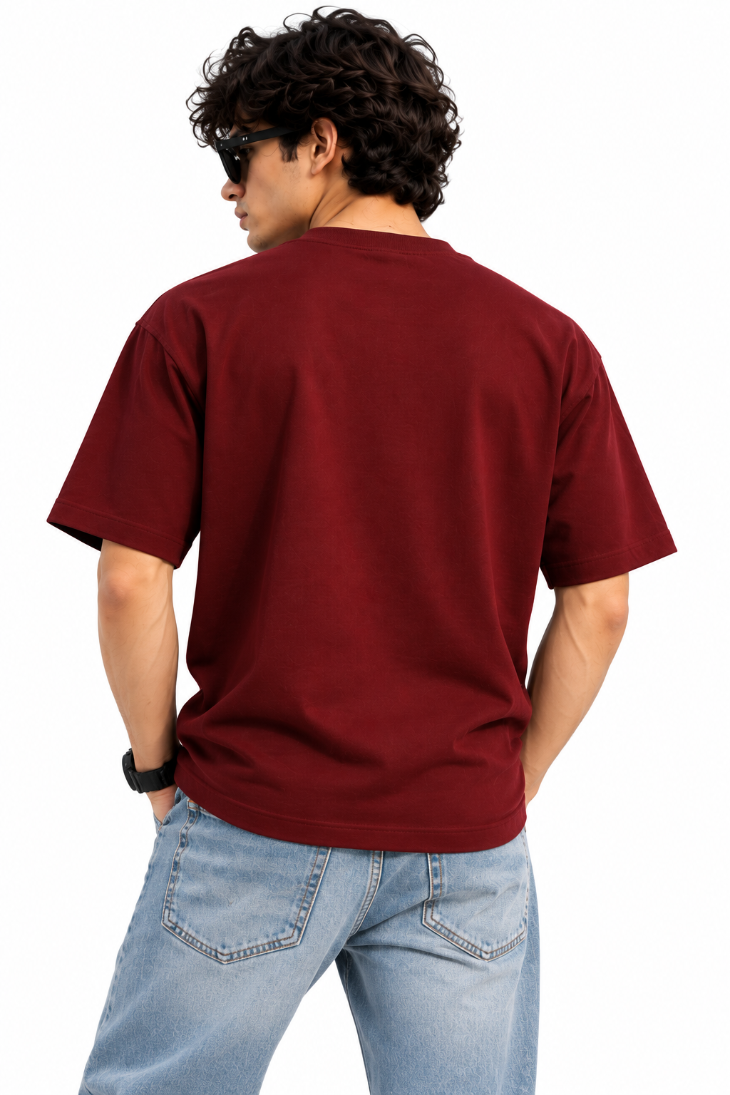 Men's Maroon AROSHYA Graphic T-Shirt by AROSHYA