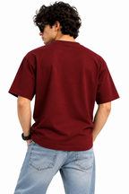 Men's Maroon AROSHYA Graphic T-Shirt by AROSHYA