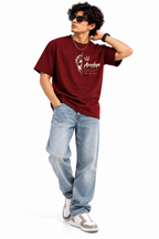Men's Maroon AROSHYA Graphic T-Shirt by AROSHYA