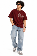 Men's Maroon AROSHYA Graphic T-Shirt by AROSHYA